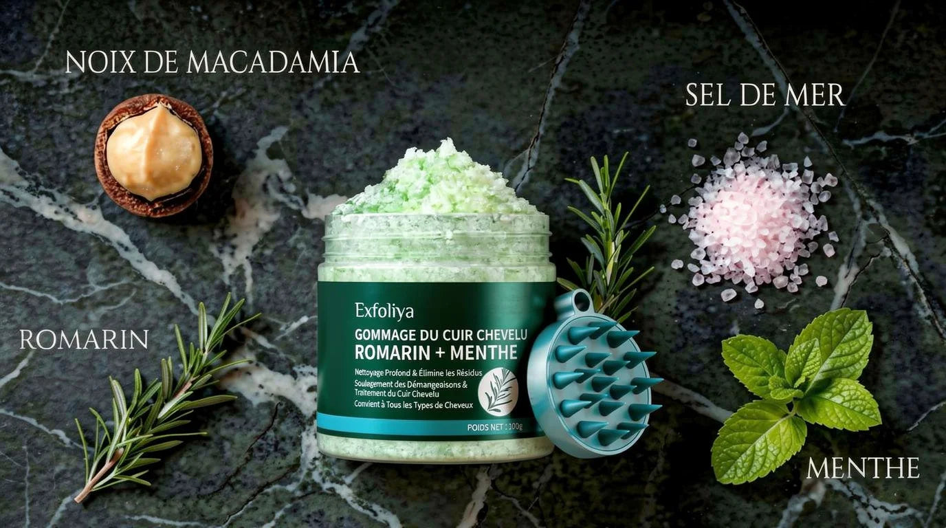 gommage sel marin menthe macadamia et romarin