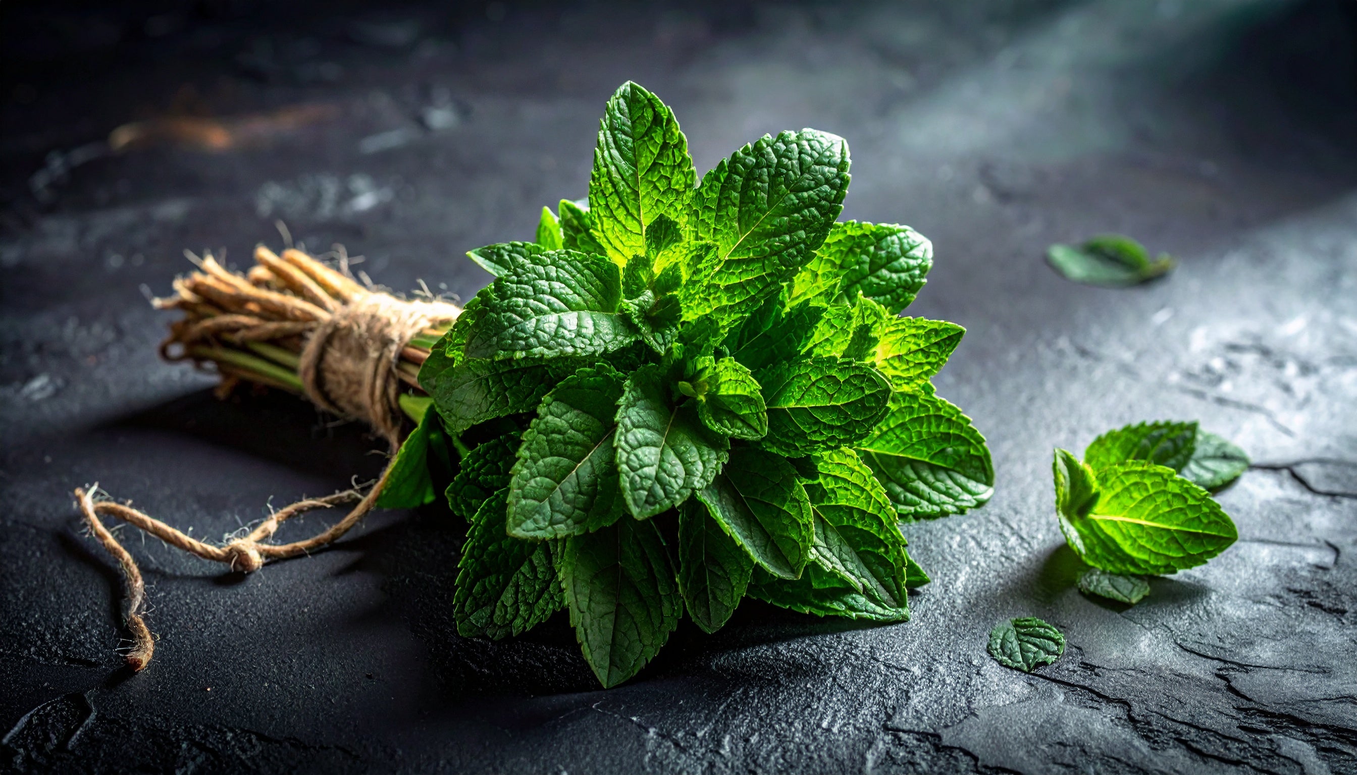 feuiles de menthe gommage capillaire 