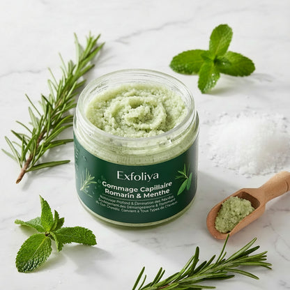 gommage capillaire menthe romarin 