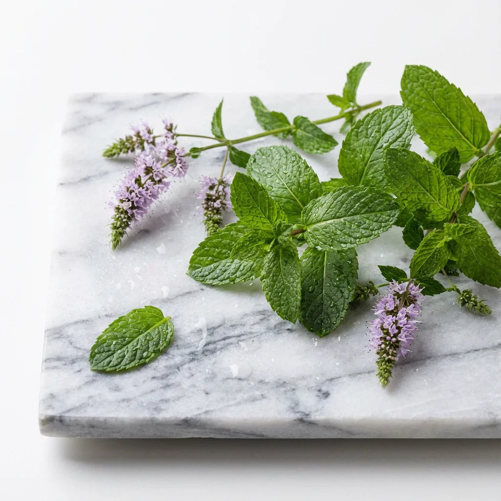 branches et feuilles de menthe
