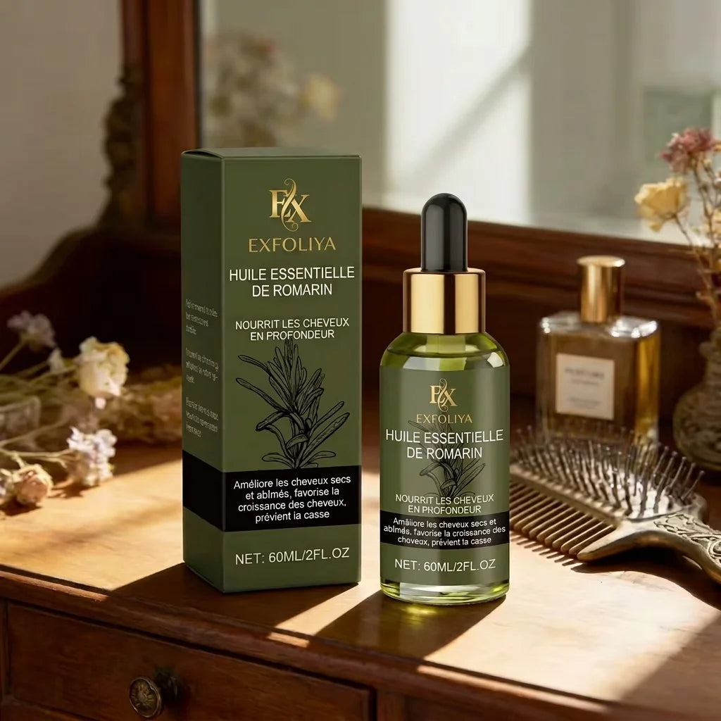 Huile capillaire au romarin